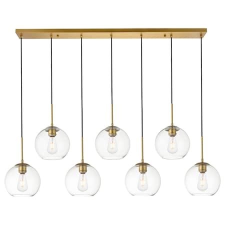 LIVING DISTRICT Baxter 7-Light Pendant With Clear Glass LD2230BR